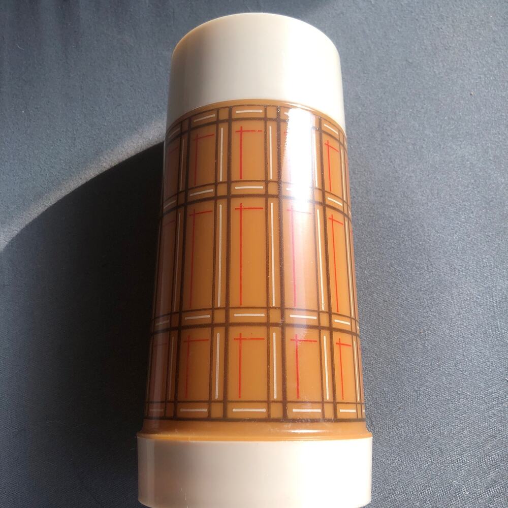 Aladdin Best Buy Vintage Thermos Bottle WM4020 10oz Wide Mouth Plaid.